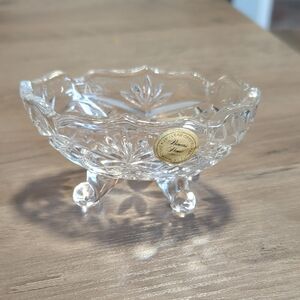 Vintage Footed Bowl Made Of Etched Leaded Crystal By Princess House